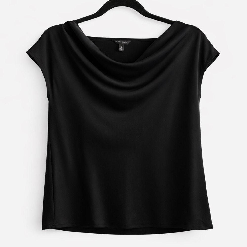 Banana Republic Black Cowl Neck Top NWT – Size Small